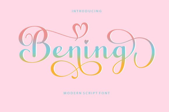 Bening Script: The Modern Typeface for Elegant Branding