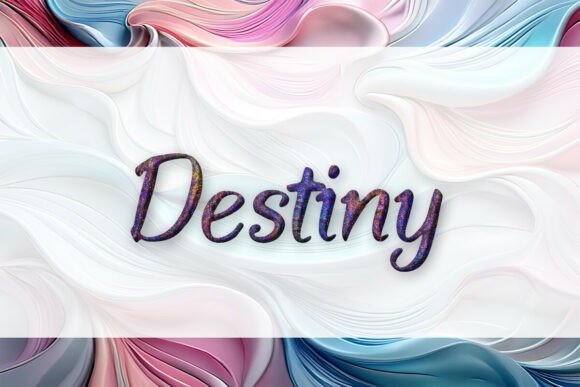 Destiny: A Cosmic Script Font for Modern Design