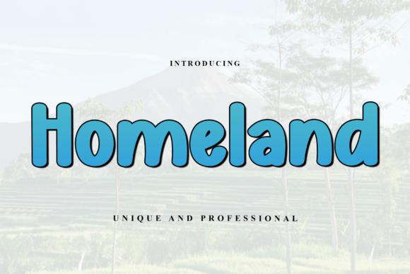 Homeland: A Bold Display Font for Playful Design
