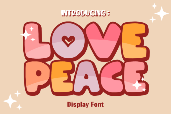 Love Peace: A Retro Font for Vibrant Visual Design