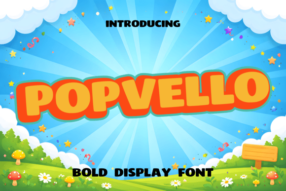 Popvello Font: A Playful Asset for Festive & Dynamic Design