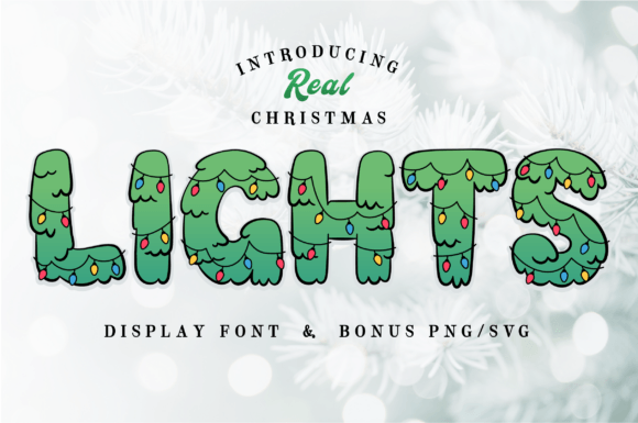 Real Christmas Lights: A Festive Font for Designers